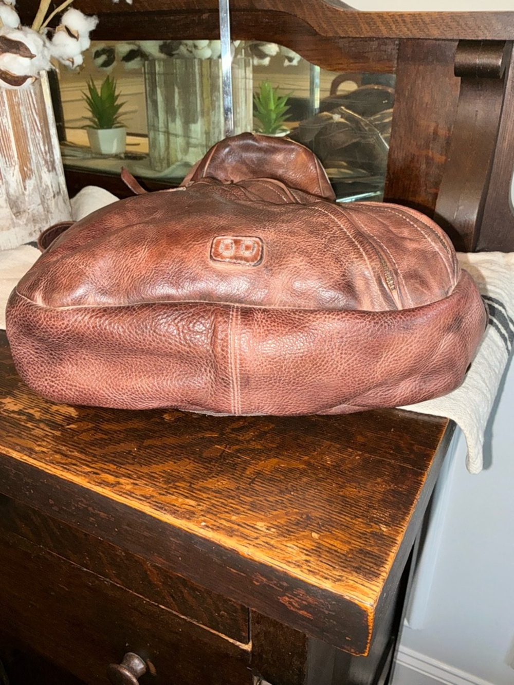 Bed Stu Leather Tommie Backpack Teak Rustic MSRP $345 - Picture 7 of 11